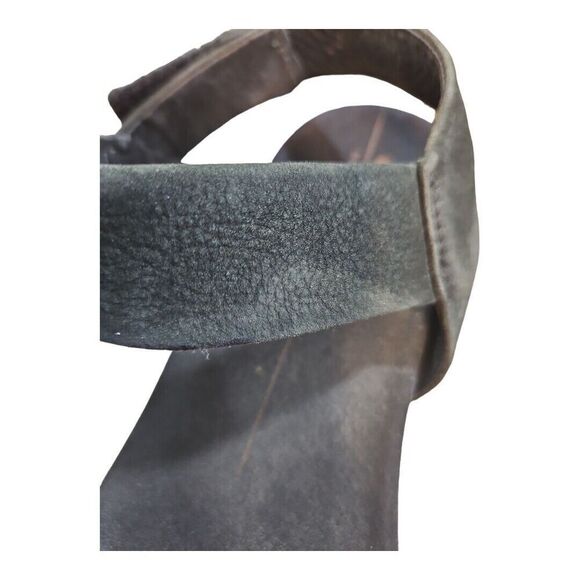 Ecco Flowt Strap Platform Sandals Womens 8 Black Leather Runs Big - Picture 7 of 10